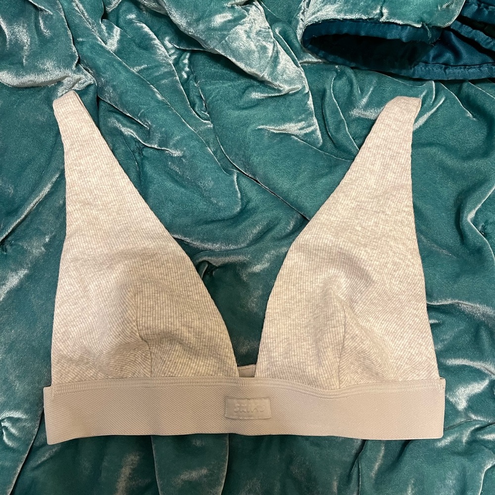 Skims cotton plunge bralette